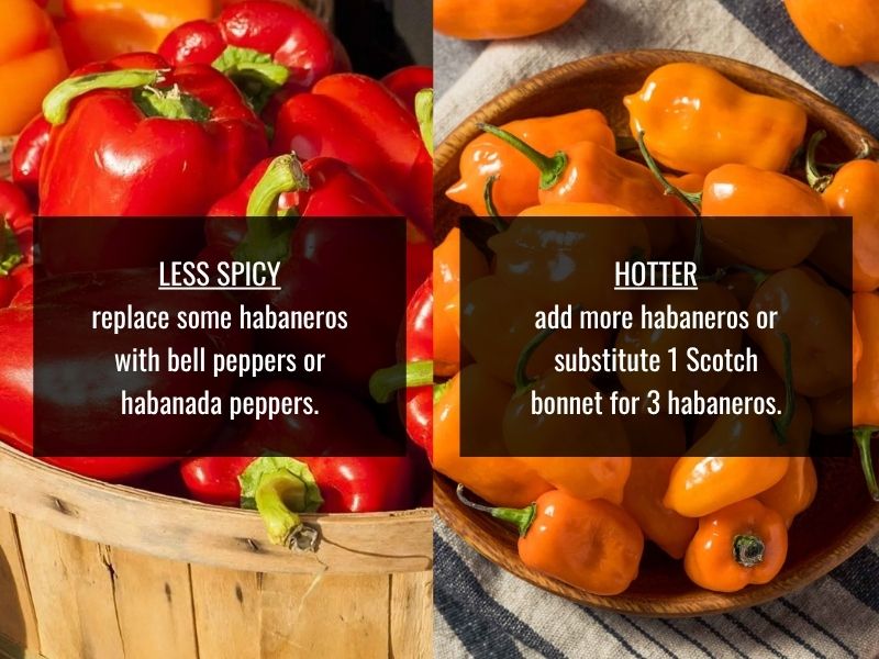 guide to adjust habanero hot sauce heat level