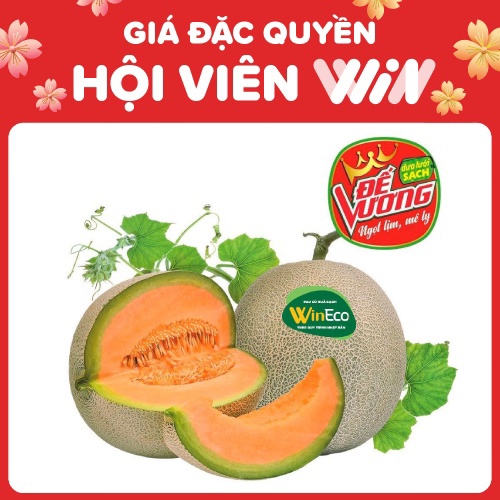 Dưa lưới sạch Đế Vương King size ruột cam