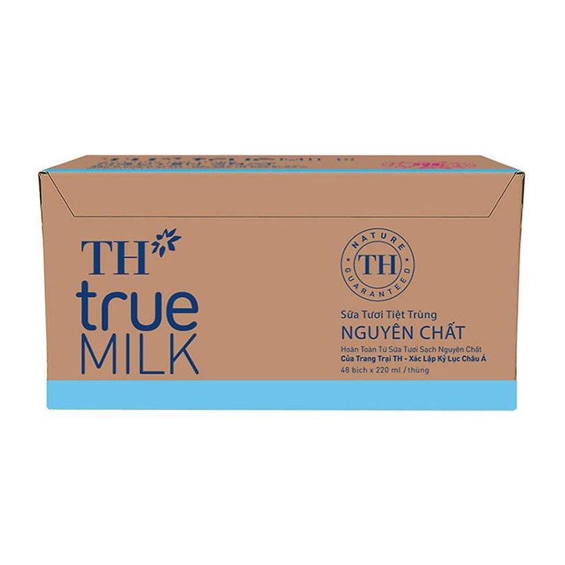 Sữa tươi tiệt trùng nguyên chất TH True Milk thùng 48 gói x 220ml