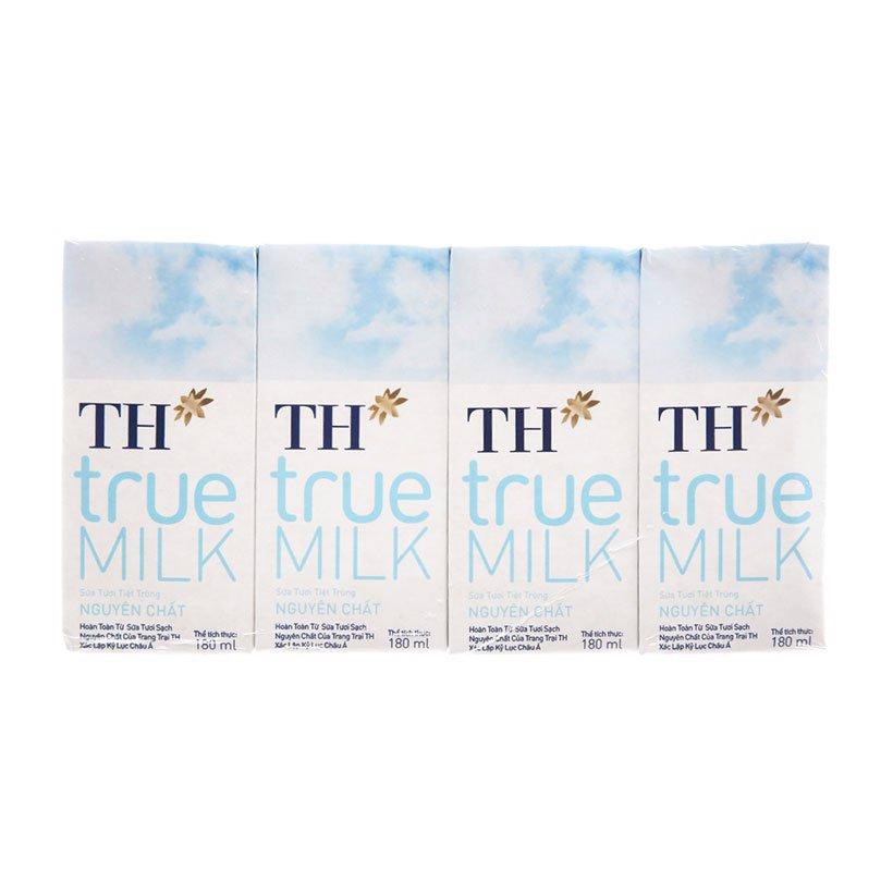 Thùng 48 hộp sữa tươi tiệt trùng nguyên chất TH True Milk 180ml