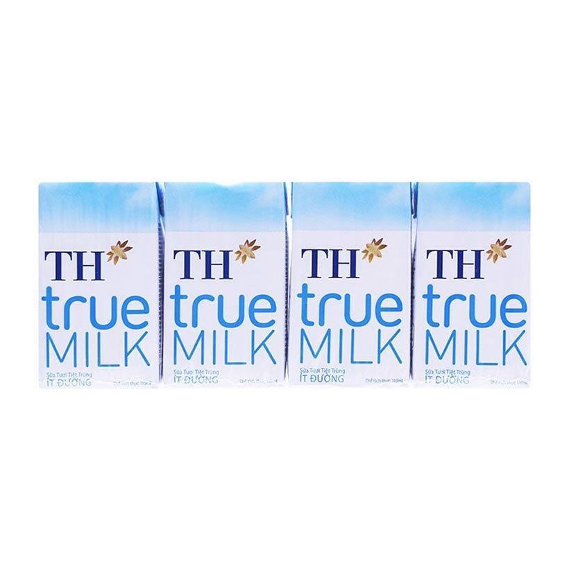 Sữa tươi tiệt trùng TH True Milk ít đường 110ml