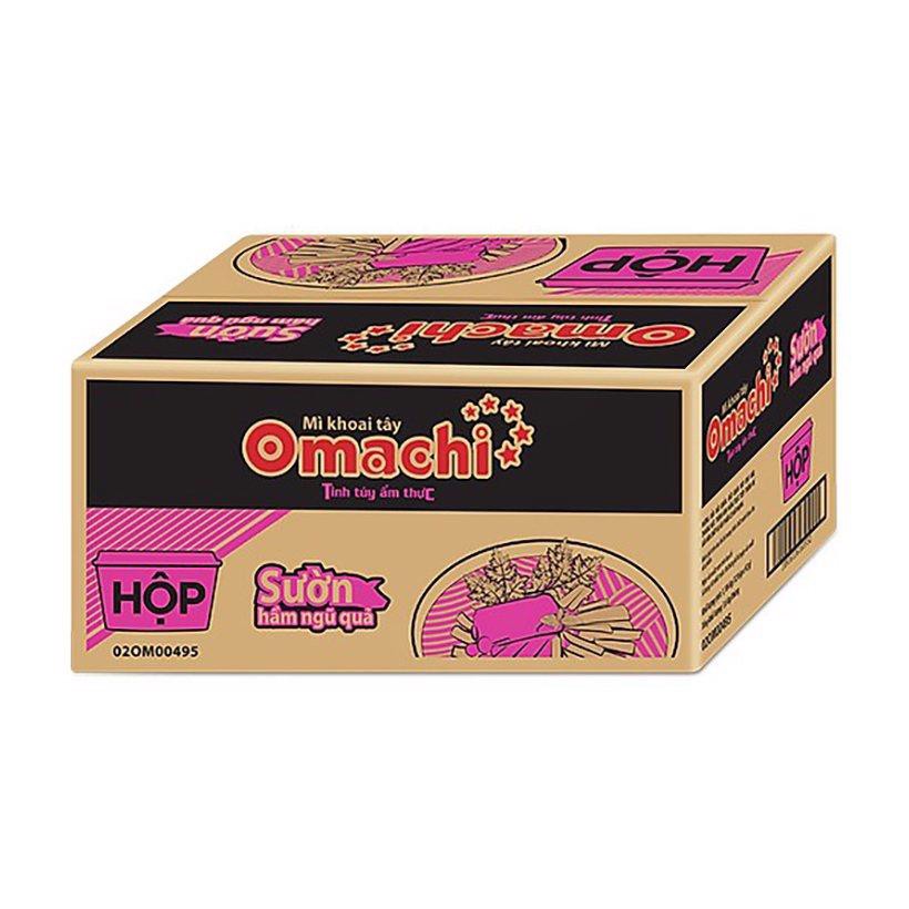 Thùng 18 hộp mì Omachi sườn hầm ngũ quả 92/95g