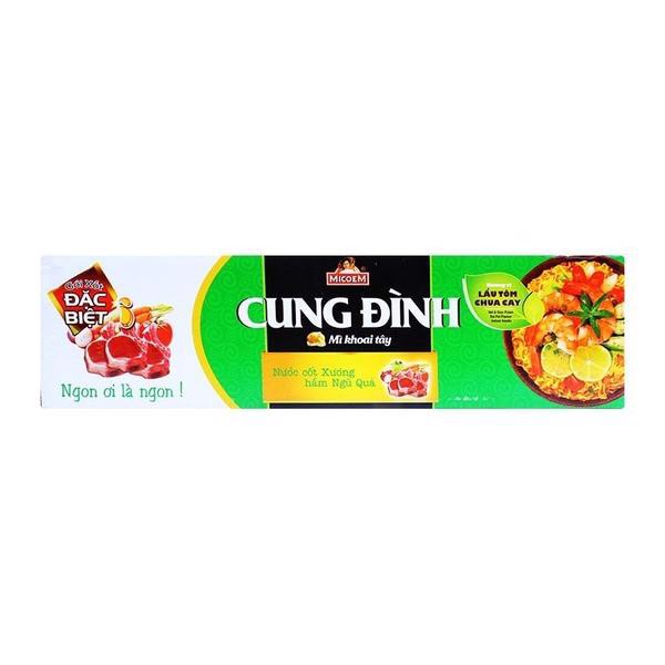 Mì ăn liền khoai tây Cung Đình Micoem vị lẩu tôm chua cay thùng 30 gói x 80g