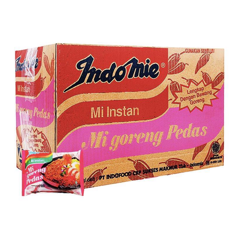Thùng 40 gói mì xào khô vị cay nồng Goreng Pedas indomie 79g