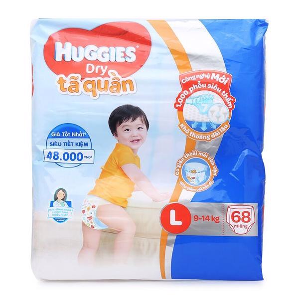 Tã quần Huggies Dry size L 68 miếng