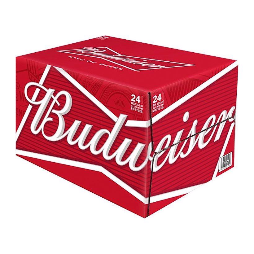 Thùng 24 chai bia Budweiser Aluminium 355ml