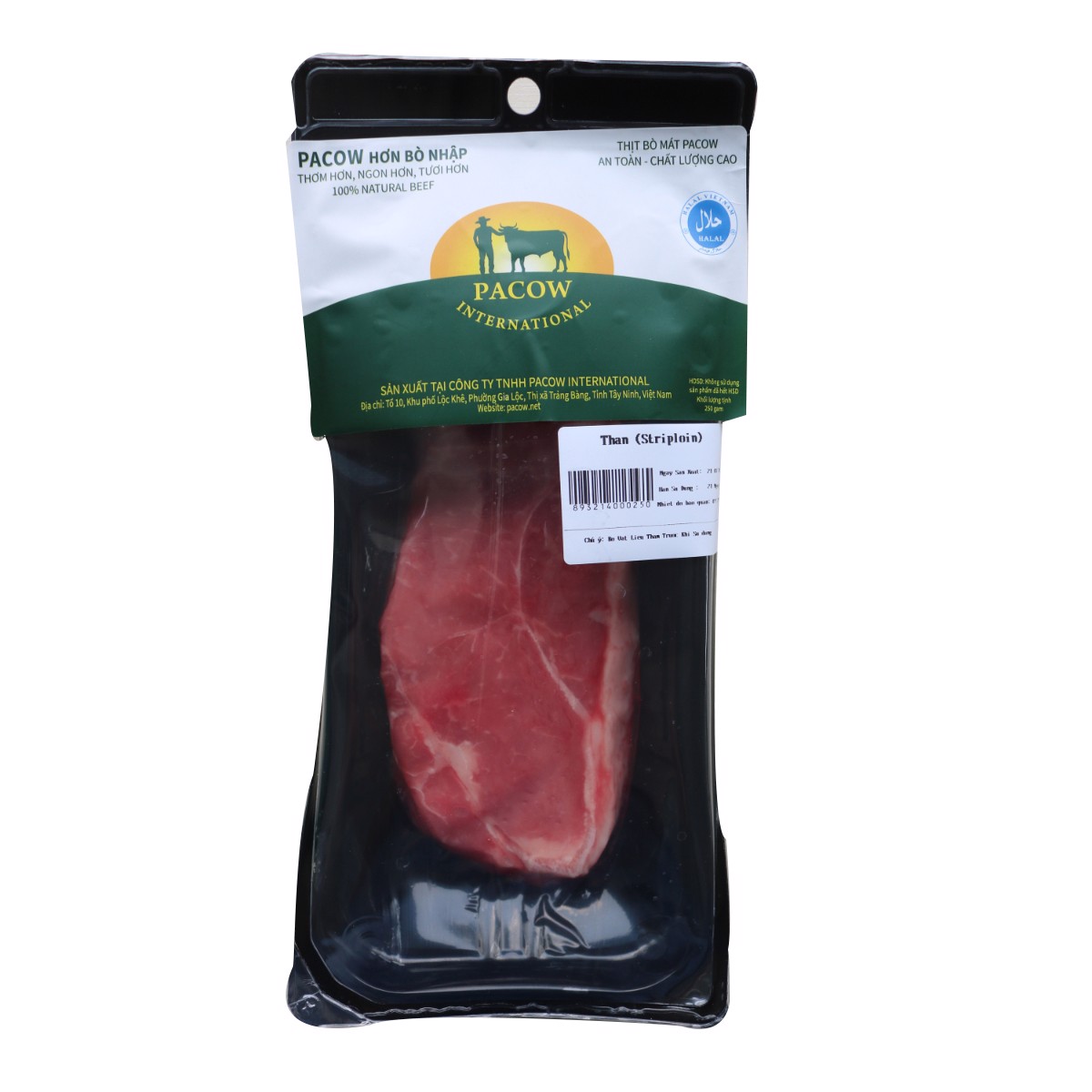 PACOW Thịt Thăn bò Úc (Striploin) 250g