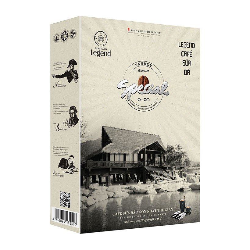 Cà phê sữa đá hòa tan Trung Nguyên Legend hộp 9 gói x 25g