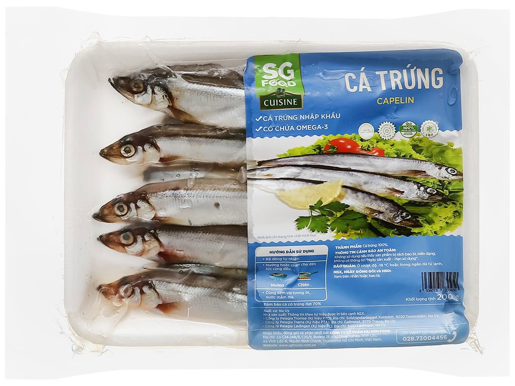 Cá Trứng SG Food Khay 200g