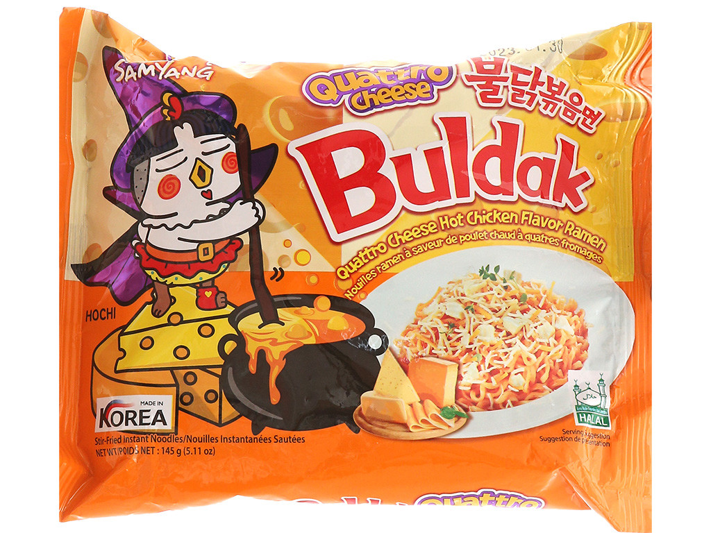 Mì khô gà phô mai Quattro Samyang gói 145g