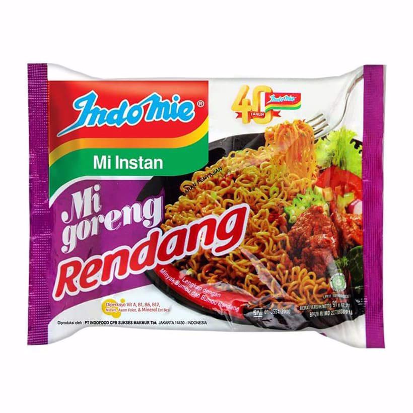 Mì xào khô vị bò cay Indomie gói 91g