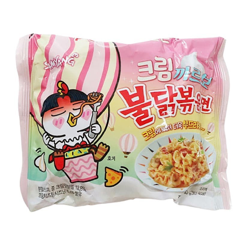 Mì Khô Gà Cay Vị Cream Carbonara gói 140g