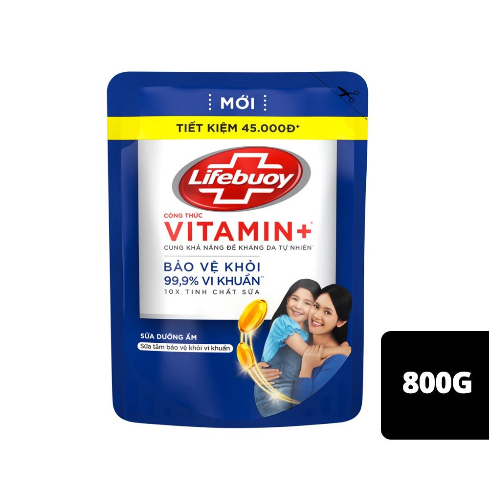 Sữa Tắm Lifebuoy Chăm Sóc Da Túi 850g