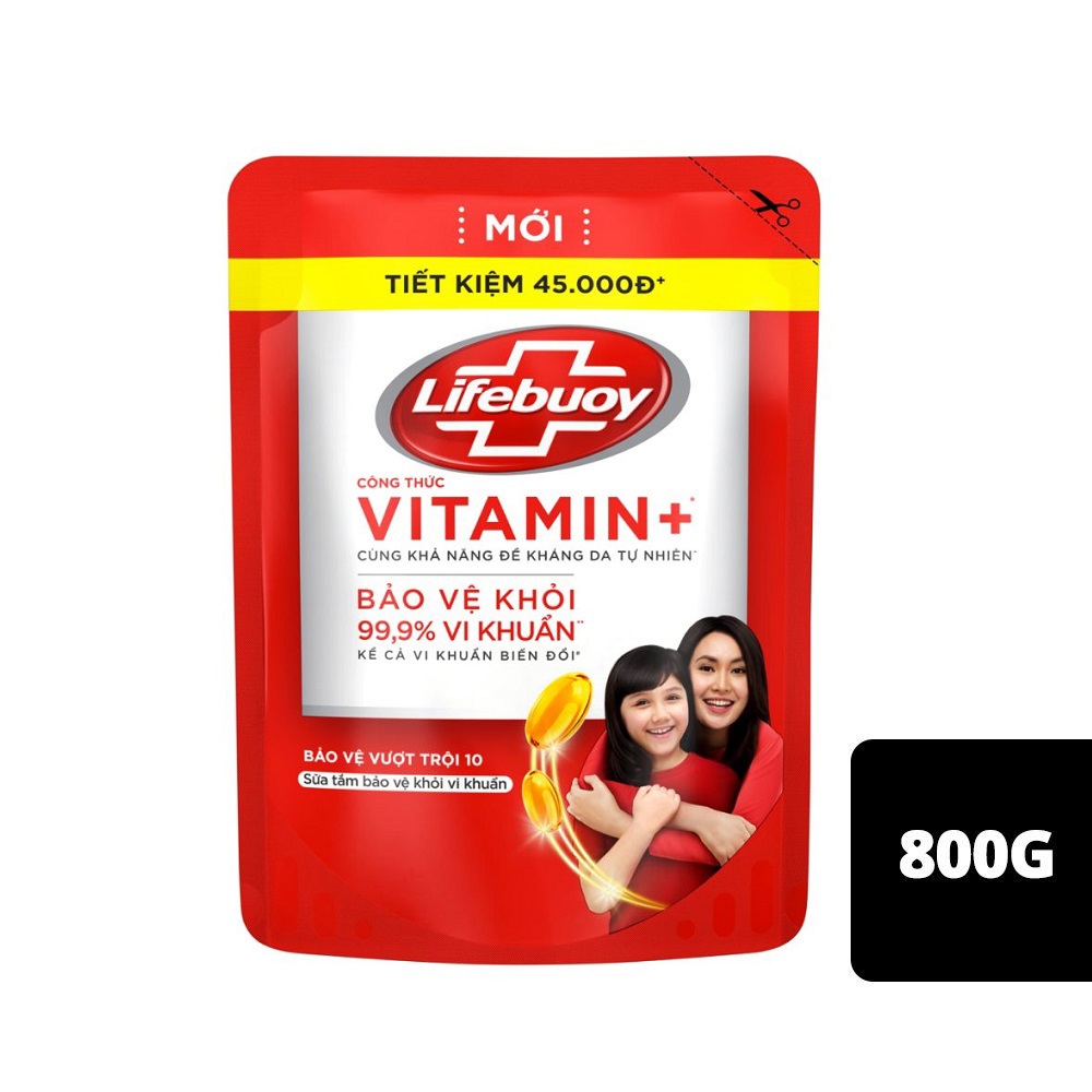 Sữa Tắm Lifebuoy Bảo Vệ Vượt Trội Túi 850g
