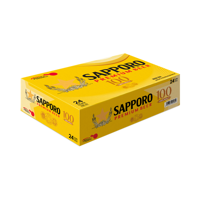 Thùng 24 lon bia Sapporo 100 330ml