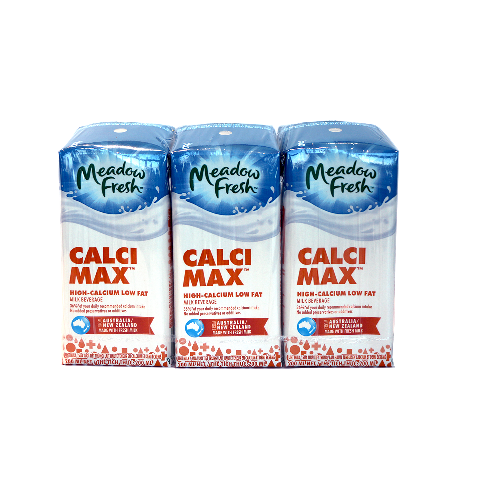 Sữa tiệt trùng canxi MeaDow Fresh hộp 200g