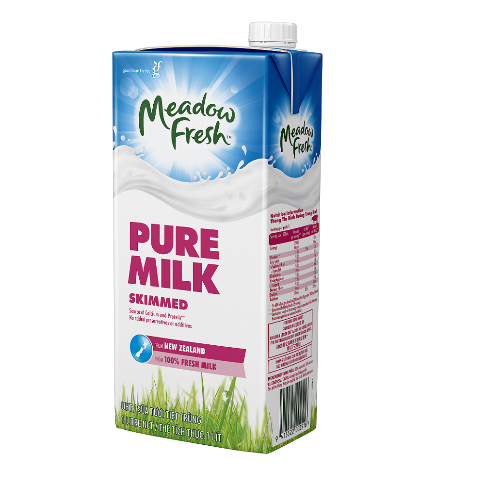 MEADOW FRESH Sữa tươi tách béo 1L