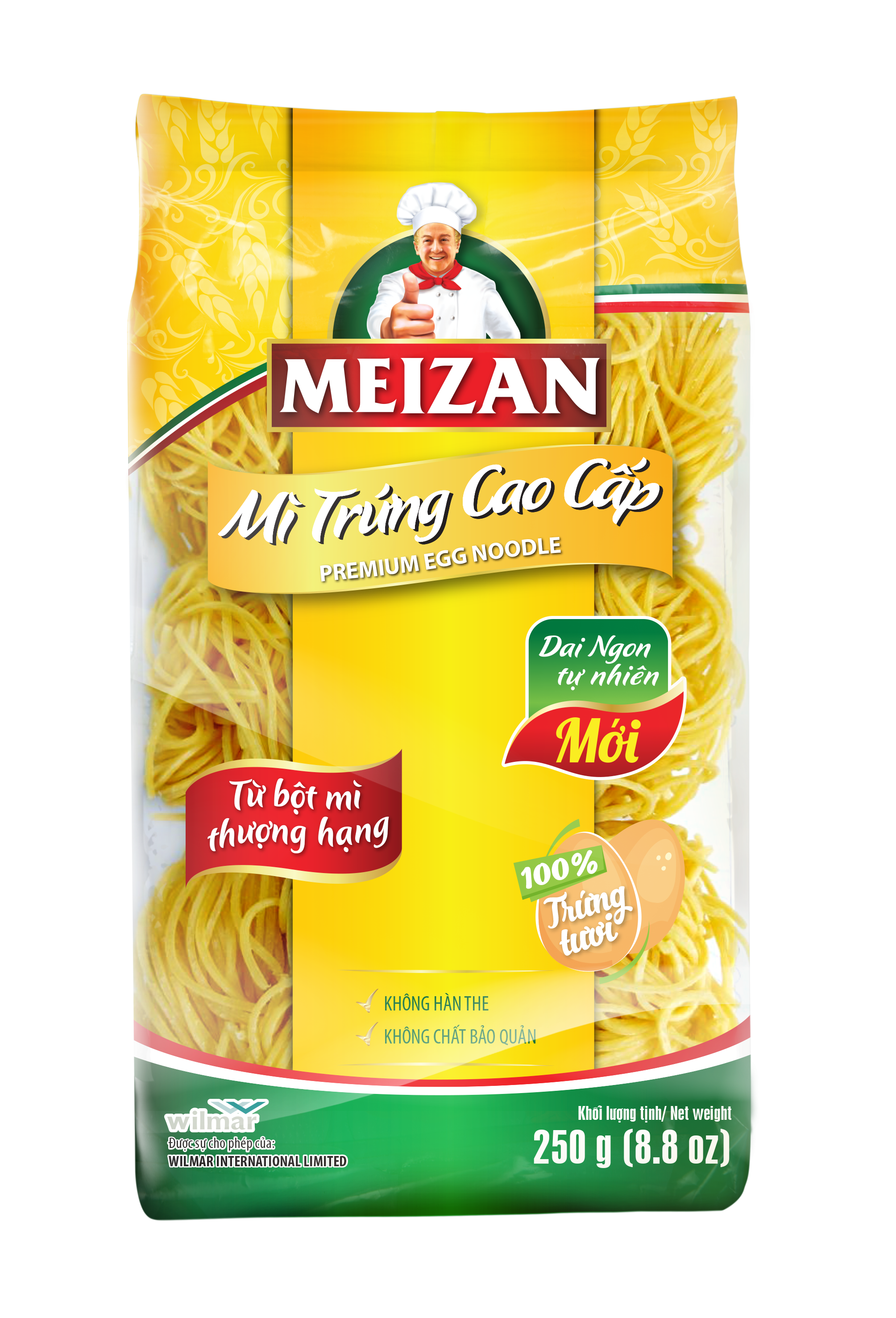 Mì trứng cao cấp Meizan gói 250g