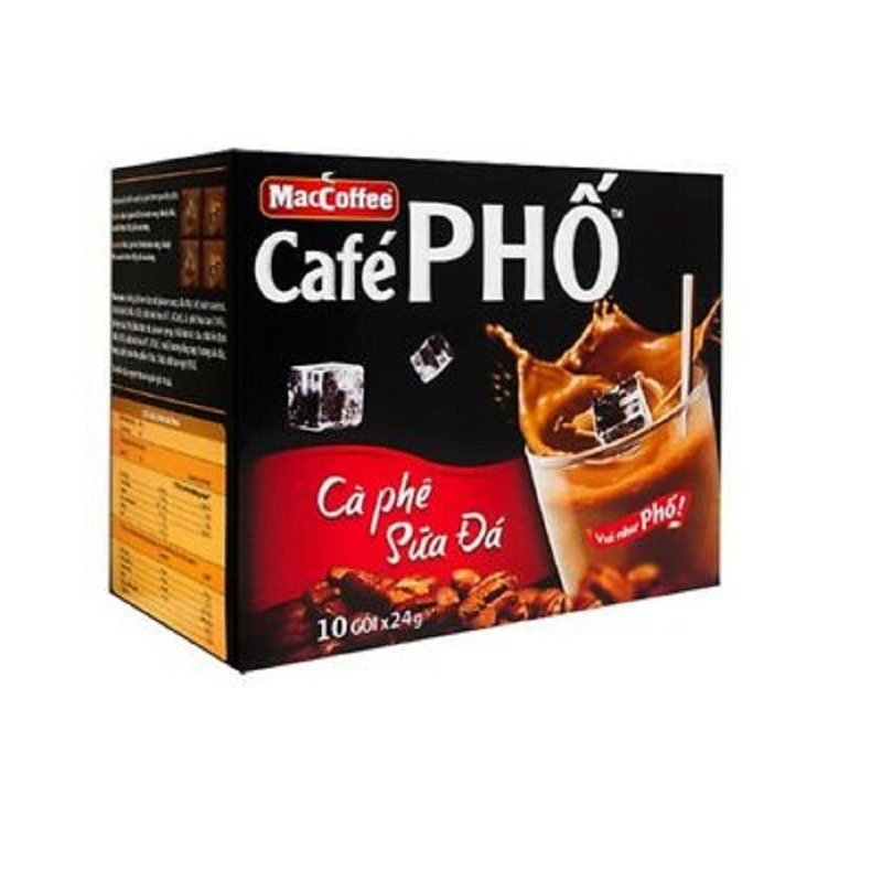 Cà phê sữa đá miền Nam Cà Phê Phố hộp 10 gói x 24g