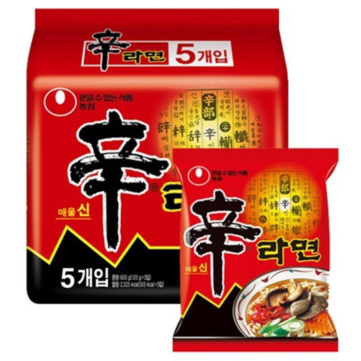 Lốc 5 gói Mì Nongshim Ramyun 120g
