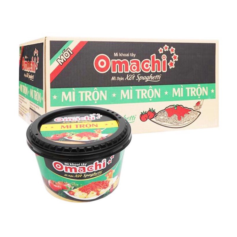Thùng 12 hộp mì Omachi trộn xốt Spaghetti 105g