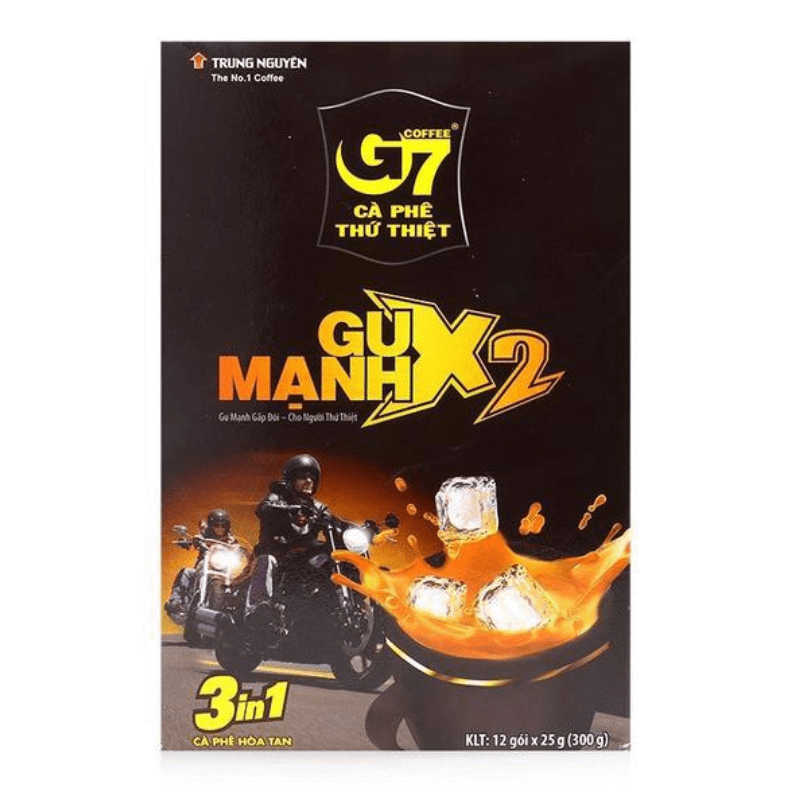 Cà phê G7 Gu mạnh X2 3in1 (25g*12) 300g