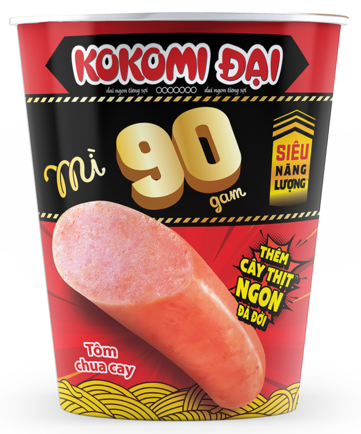 Mì ly đại Kokomi tôm chua cay có thịt 90g