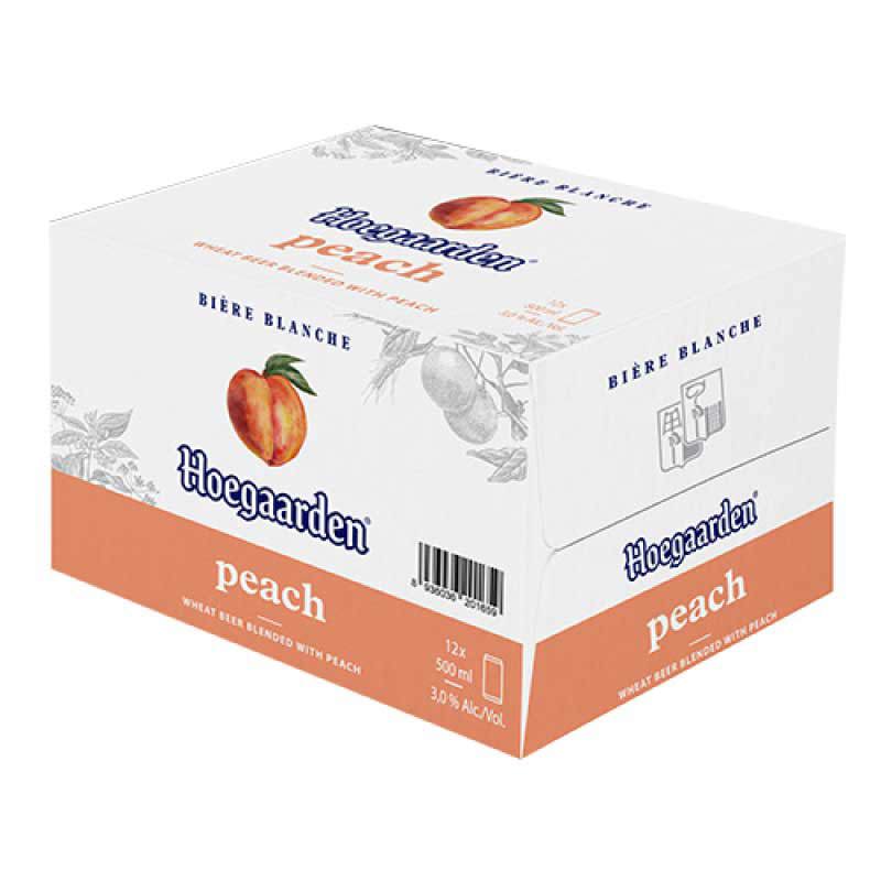 Bia đào Hoegaarden lon sleek 500ml