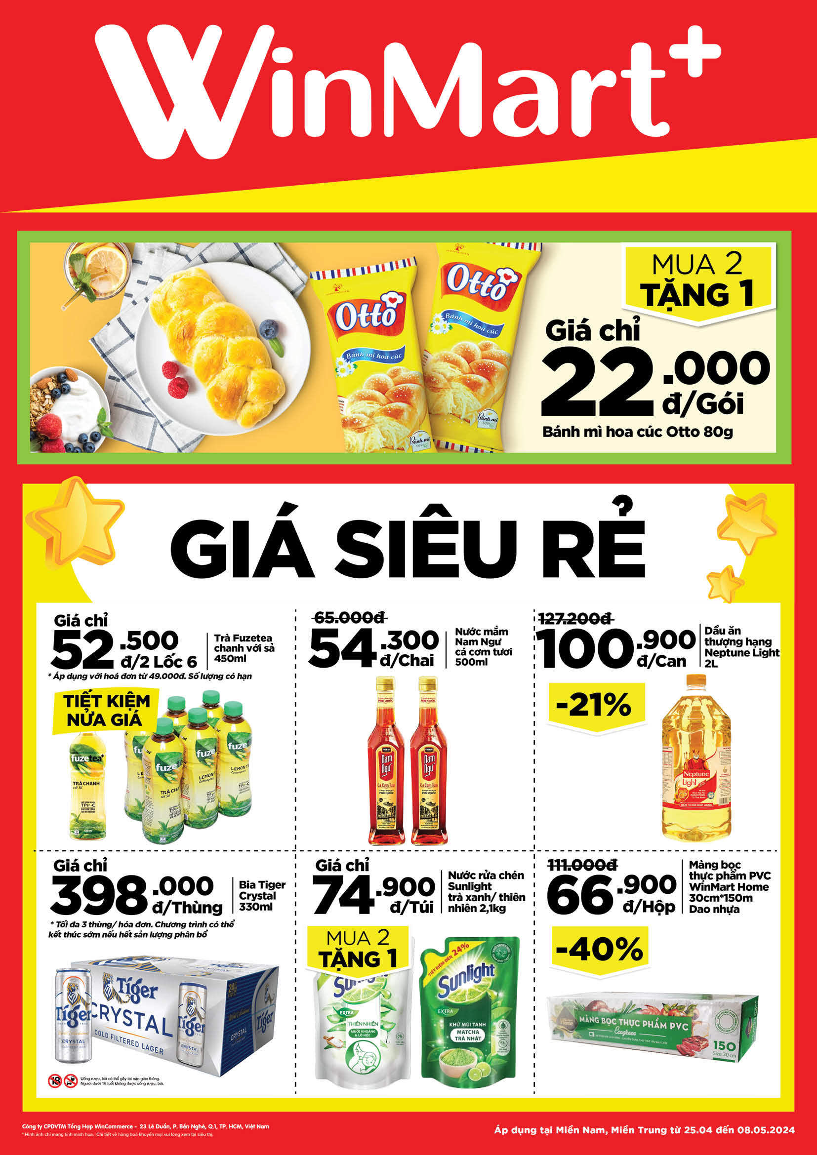 Cẩm Nang Mua sắm WinMart Plus từ 25/04- 8/5 khu vực Miền Nam, Miền ...