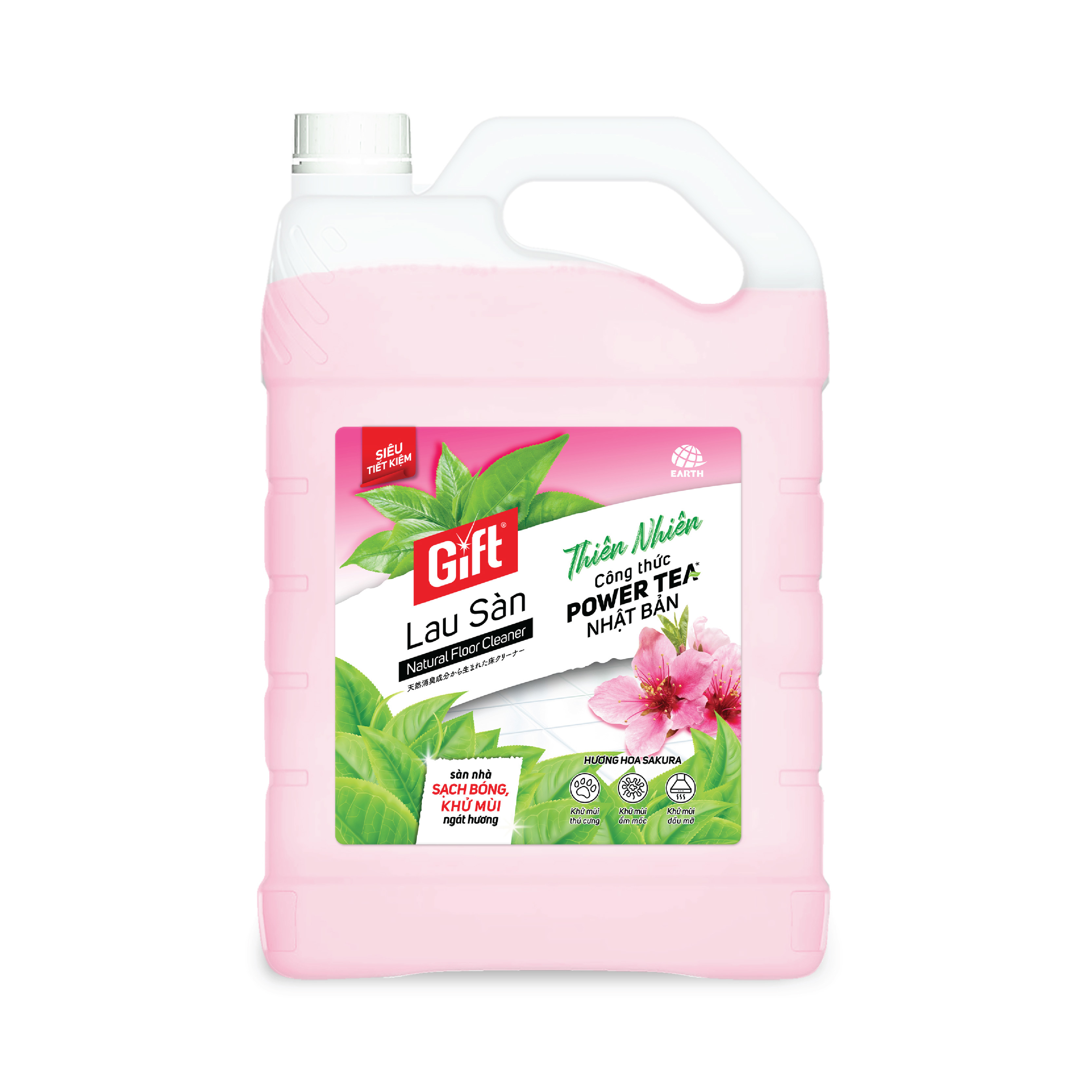Nước Lau Sàn Gift Pink Sakura Can 3.8kg