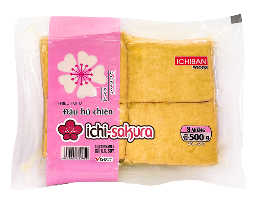 Tàu hũ chiên miếng Ichi - Sakura Ichiban gói 500g