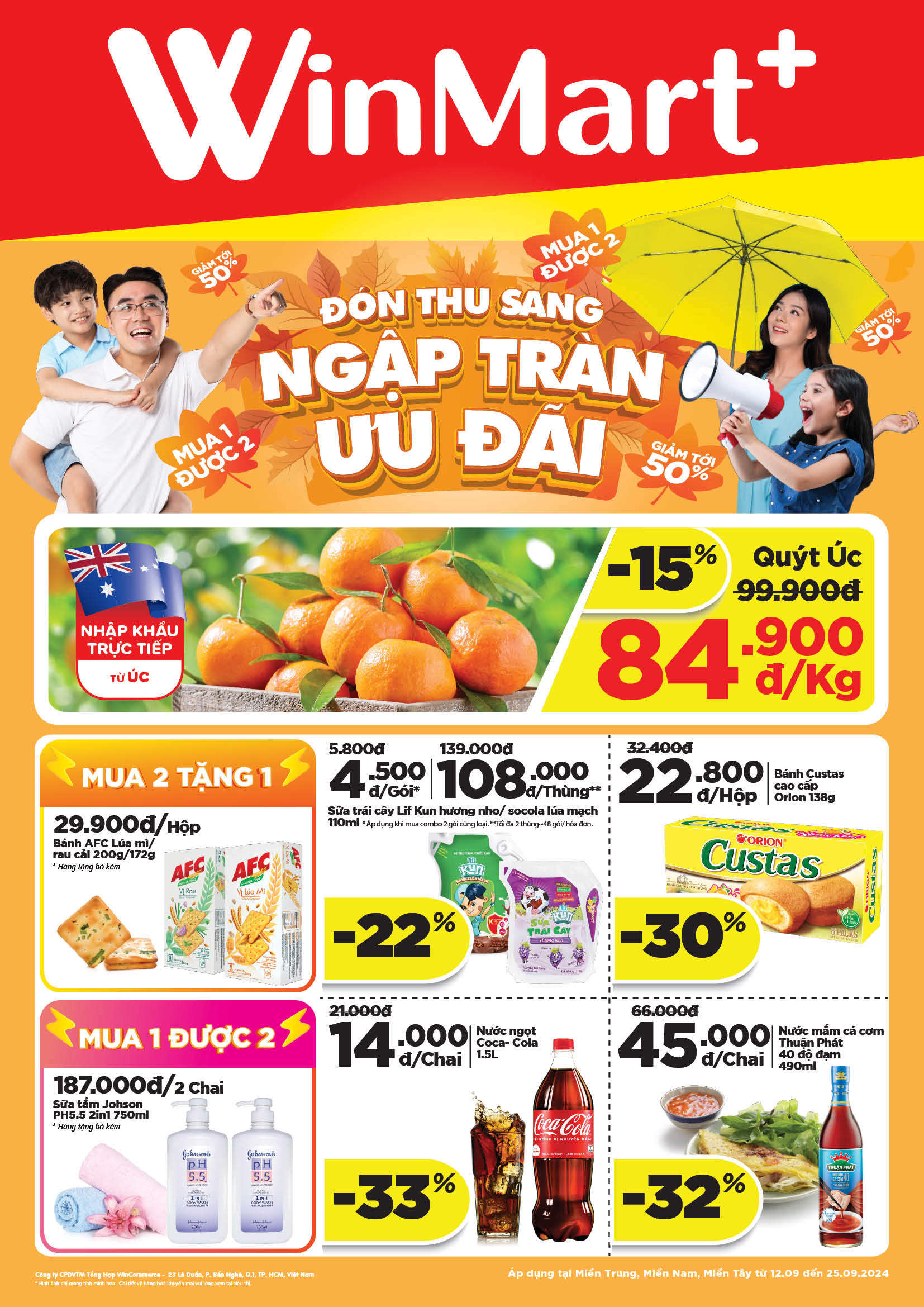 Cẩm Nang Mua sắm WinMart Plus từ 12.09 - 25.09 khu vực Miền Trung, Miền ...