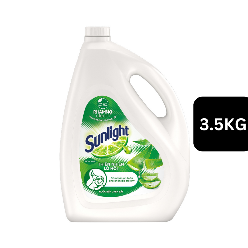 Nước Rửa Chén Sunlight Extra Thiên Nhiên Muối Khoáng và Lô Hội Can 3.6L