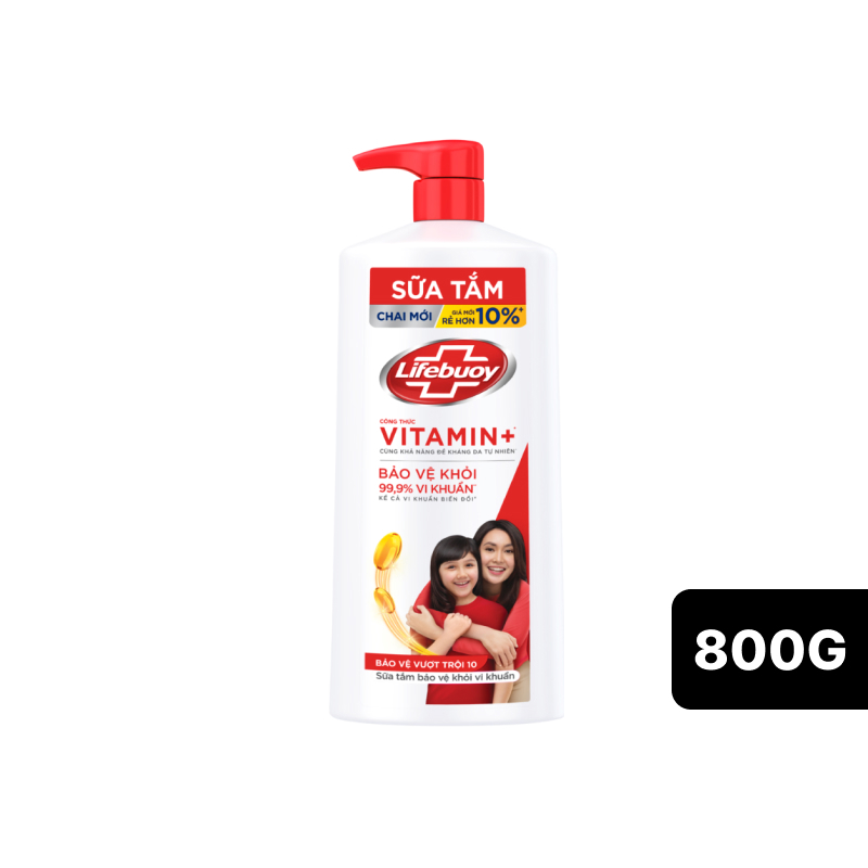 Sữa Tắm Lifebuoy Bảo Vệ Vượt Trội Chai 800g