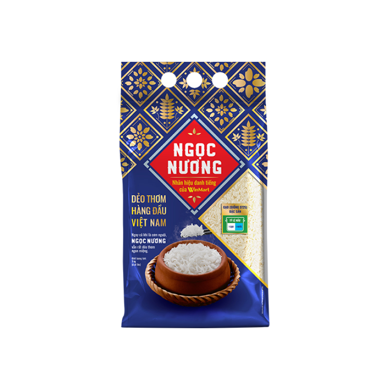 Gạo Ngọc Nương ST 25 đặc sản 3Kg
