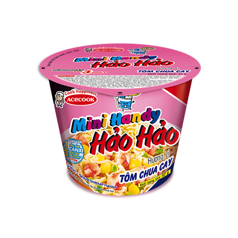 Mì Hảo Hảo mini handy tôm chua cay 47g