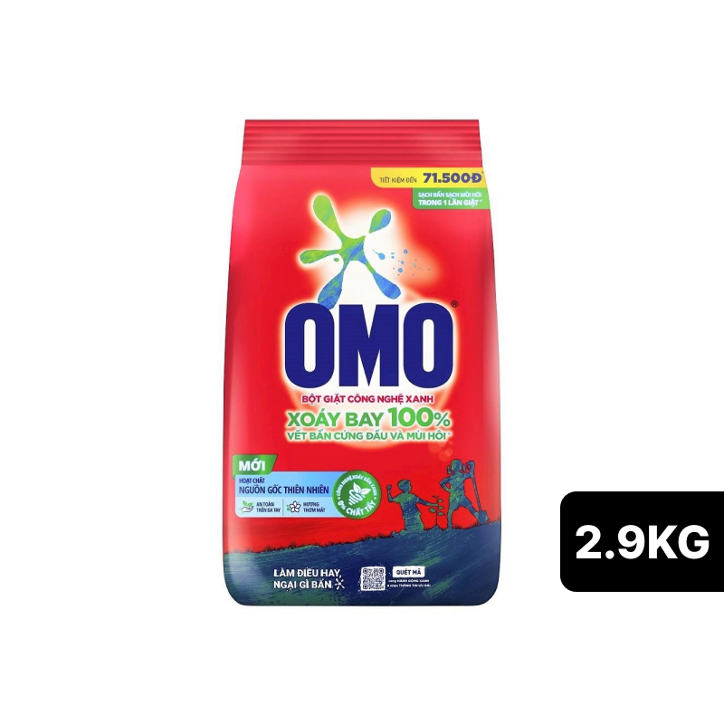 Bột giặt OMO hệ bọt thông minh túi 3kg