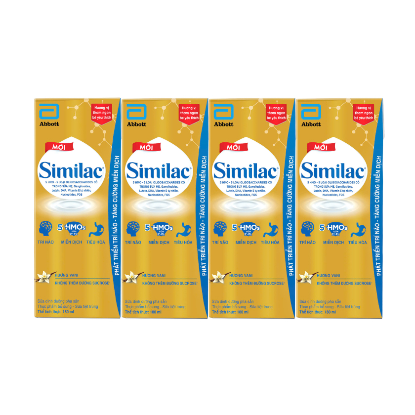 Lốc 4 Hộp Sữa Dinh Dưỡng Similac Eye-Q Hương Vani 180ml