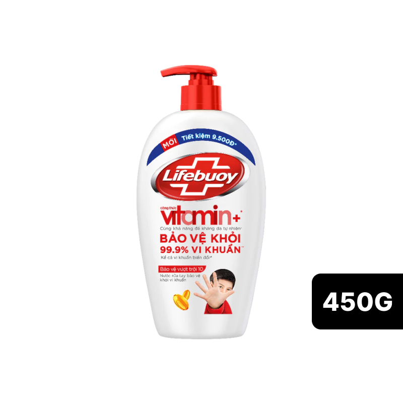 Nước Rửa Tay Lifebuoy Bảo Vệ Vượt Trội 10 Chai 500g