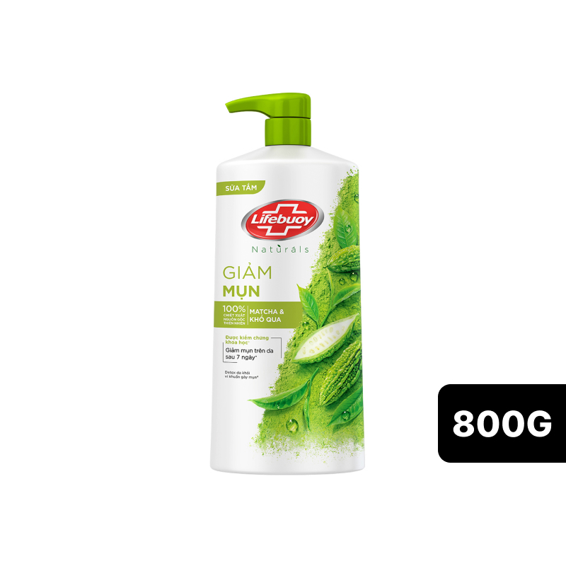Sữa Tắm Lifebuoy Detox Matcha & Khổ Qua Chai 850g/800g