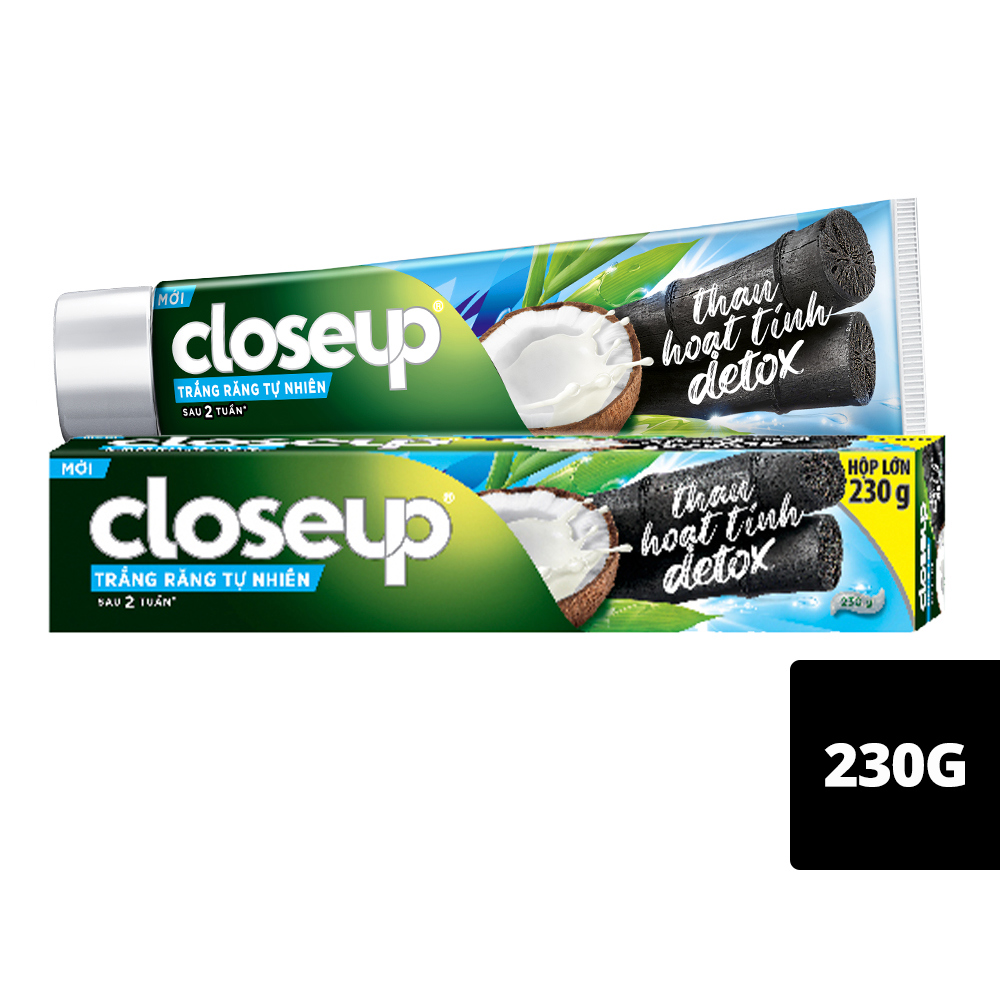 Kem Đánh Răng Closeup Than Hoạt Tính Detox Trắng Răng 230g