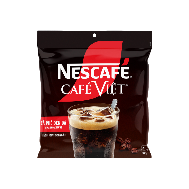 Cà phê hòa tan đen đá 2in1 Nescafe túi 35 gói x 16g