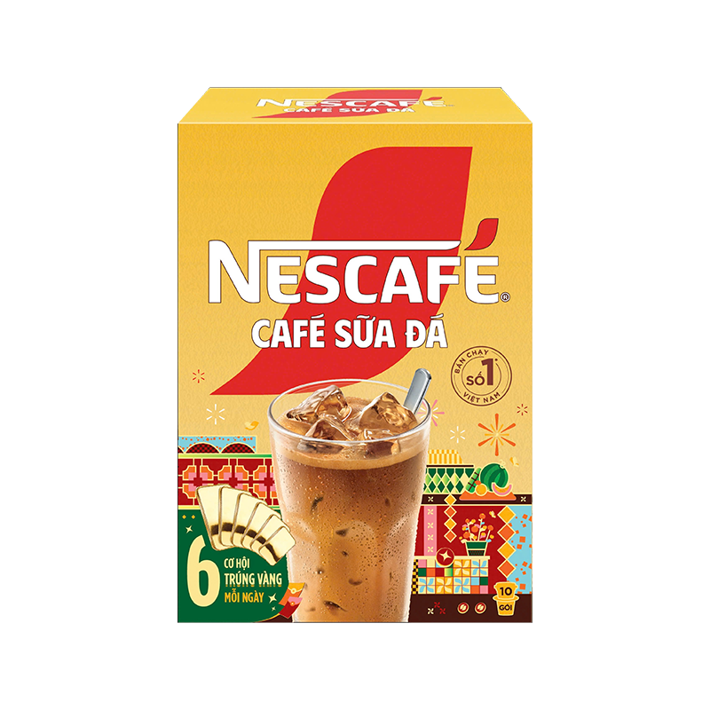 Cà phê hòa tan 3 trong 1 Nescafé sữa đá hộp 200g (10 gói x 20g)