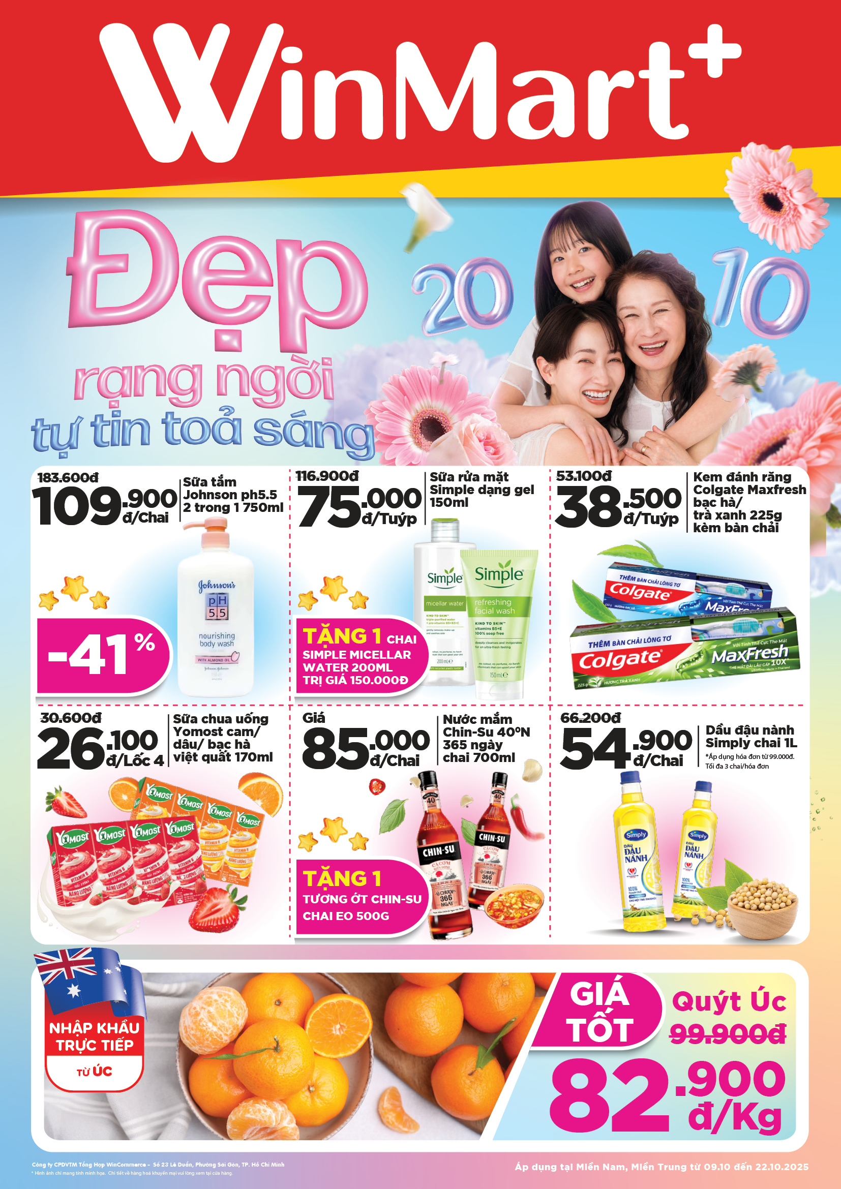 Cẩm Nang Mua sắm WinMart Plus từ 09/10/2025 - 22/10/2025 khu vực Miền ...