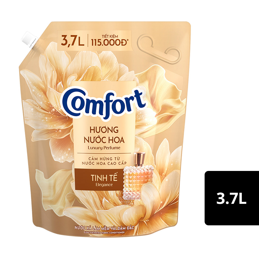 Nước Xả Comfort Hương Nước Hoa Thiên Nhiên Tinh Tế Túi 3.7L