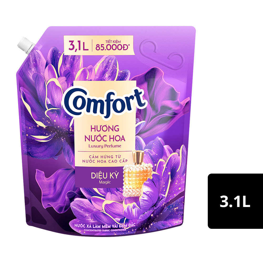 Nước Xả Làm Mềm Vải Đậm Đặc Comfort Bella Túi 3.2L