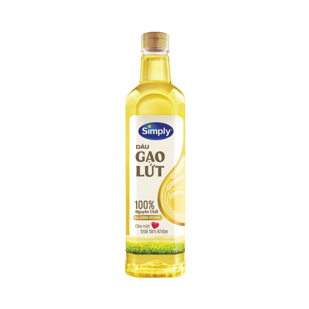 Dầu gạo lức nguyên chất Simply RBO 1 lít